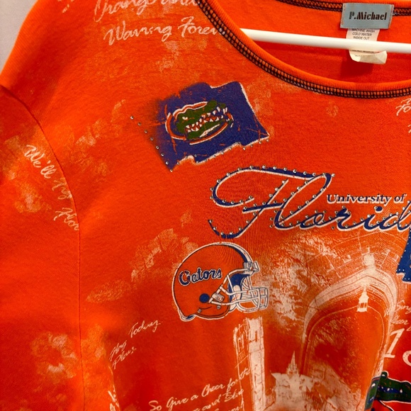 P.Michael Florida Gators Women's All Over Print Orange Long Sleeve Shirt Size L - Picture 4 of 11